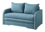 Ausziehbares 2er Sofa Beerse 01, Farbe: Blau - Abmessungen: 84 x 136 x 94 cm (H x B x T)