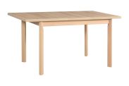 Eichenfarbener Esszimmertisch DAINIS, Abmessung 80 x 120/150 cm (B x T), Tischplattenhöhe 32 mm, Laminat Tischplatte kratzfest, leicht kombinierbar