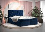 Boxspringbett mit modernen Design Pirin 30, Farbe: Blau - Liegefläche: 180 x 200 cm (B x L)