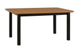 Esszimmertisch SARMIT in Schwarz/Eiche, Abmessung 80 x 140/180 cm (B x T), Tischplattenhöhe von 32 mm, Oberfläche furniert, schöne Maserung