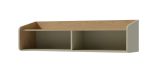 Wandregal Sampont 11, Mintgrün / Eiche dunkel, 33 x 125 x 33 cm, mit 2 geräumigen Fächern, Hängeregal, ABS-Kanten, robust und stabil, lange Lebensdauer