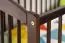 Vollholz Babywiege Kiefer massiv in Walnussfarben 104, 60 x 120 cm, mit drei höhenverstellbaren Stufen, inkl. Lattenrost