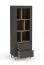 Schlichtes Bücherregal mit zwei Schubladen Barbe 11, ABS, Farbe: Schwarz matt, Maße: 168,5 x 60 x 40 cm, modernes und einfaches Design, für Wohnzimmer