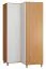 102 cm breiter Kleiderschrank mit 2 Türen | Farbe: Eiche / Weiß Abbildung