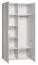 100 cm breiter Kleiderschrank mit 2 Türen | Farbe: Weiß Abbildung